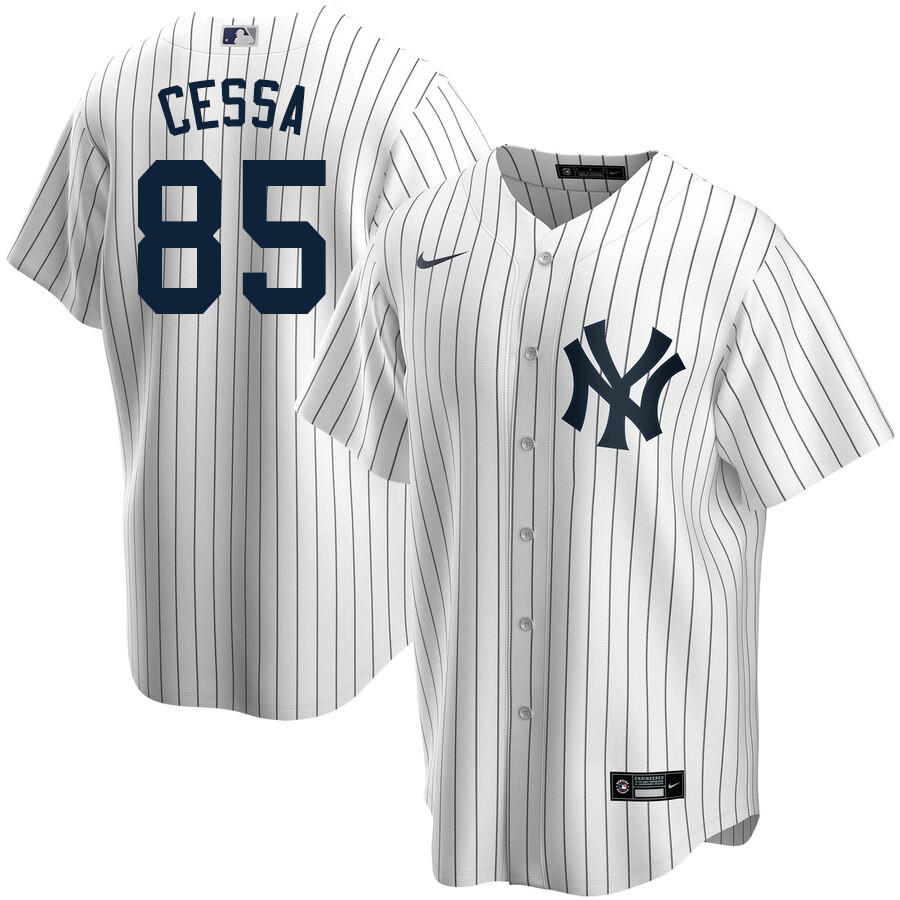 2020 Nike Men #85 Luis Cessa New York Yankees Baseball Jerseys Sale-White